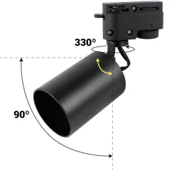 Foco LED para Carril Monofásico Orientable GU10