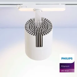 Foco LED para carril trifásico CCT 42W - CRI 95 - Driver Philips Xitanium integrado