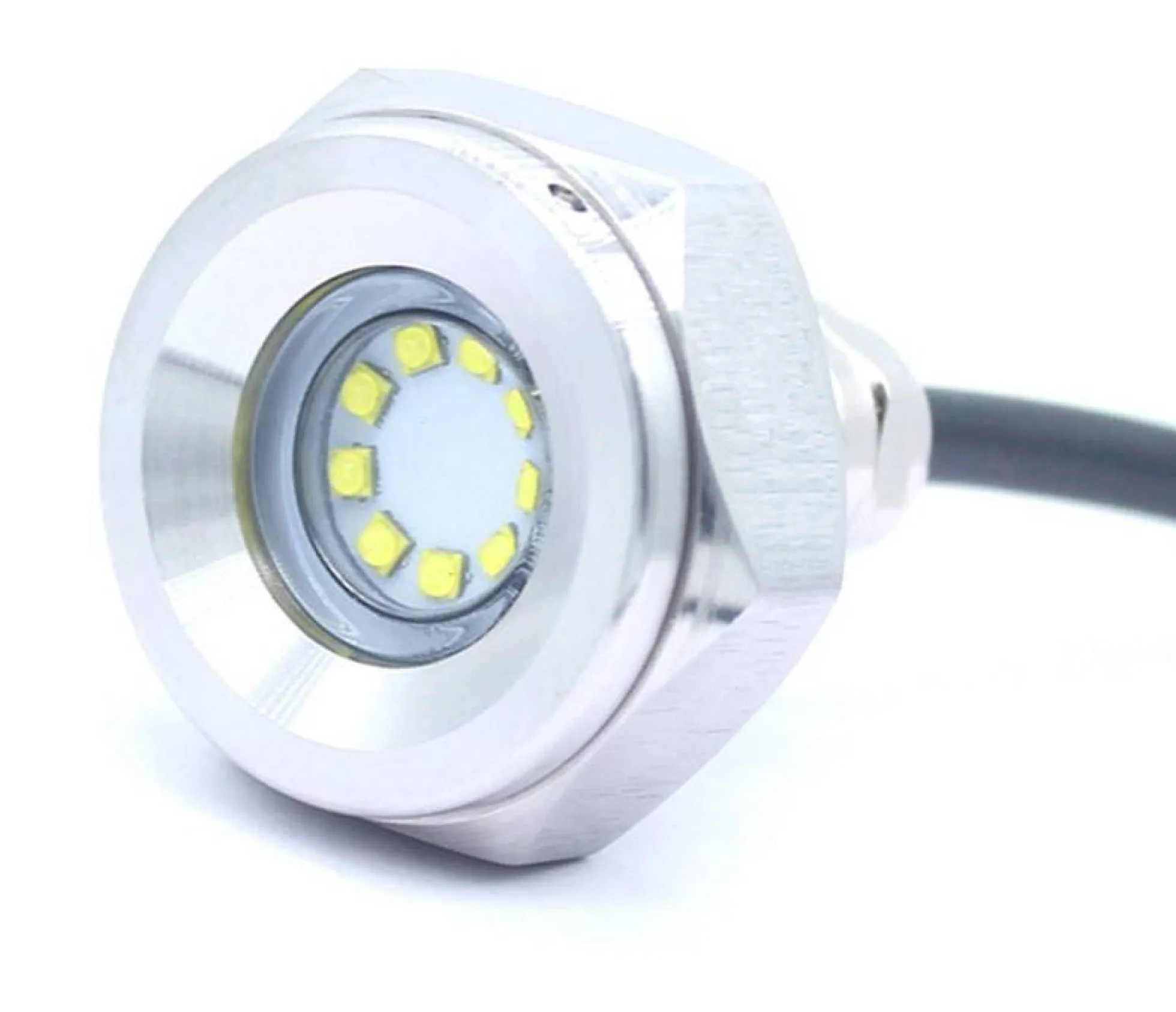 Foco LED sumergible para embarcaciones 12-24V - 27W - Blanco frío - Empotrable en tapón de drenaje