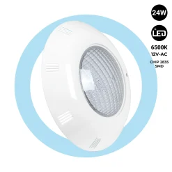 Foco LED sumergible para piscina - 12V AC - 24W - IP68 - Ø295mm