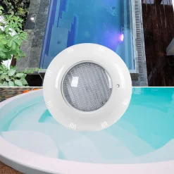 Foco LED sumergible para piscina de fibra - 12V AC - 24W - IP68 - Ø295mm