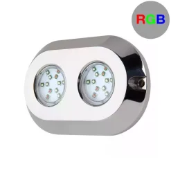 Foco LED sumergible RGB para embarcaciones  doble - 12V - 120W - IP68