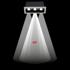 Foco lineal LED empotrable triple 6W - UGR18 - CRI90 - Chip OSRAM