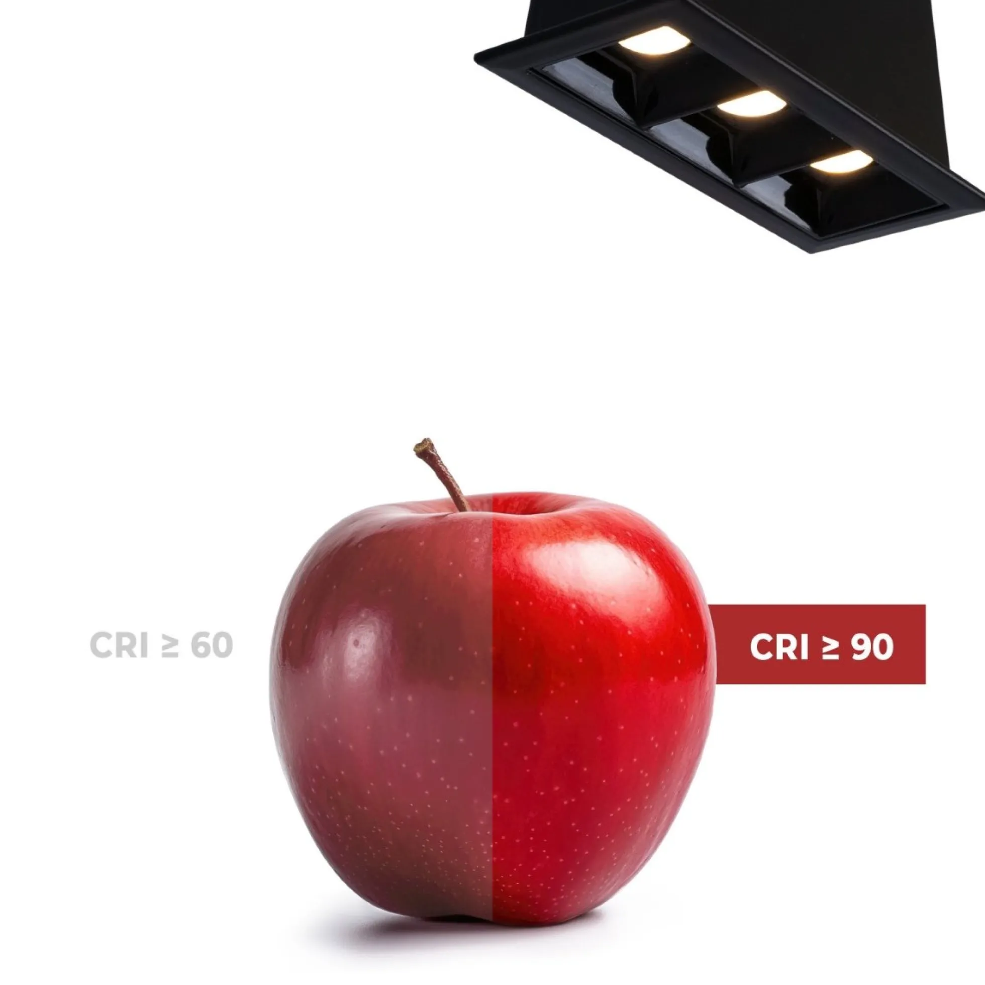 Foco lineal LED empotrable triple 6W - UGR18 - CRI90 - Chip OSRAM