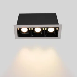 Foco lineal LED empotrable triple 6W - UGR18 - CRI90 - Chip OSRAM