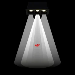 Foco lineal LED empotrable triple 6W - UGR18 - CRI90 - Chip OSRAM