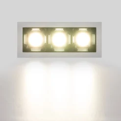 Foco lineal LED empotrable triple 6W - UGR18 - CRI90 - Chip OSRAM