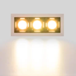 Foco lineal LED empotrable triple 6W - UGR18 - CRI90 - Chip OSRAM