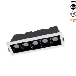 Foco lineal LED empotrable 10W - Chip OSRAM - UGR18 - CRI90