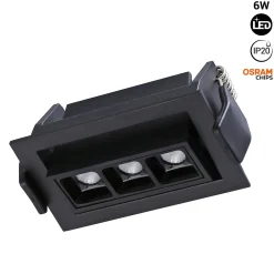 Foco lineal LED empotrable 6W - Orientable - UGR18 - CRI90 - Chip OSRAM - 2800K