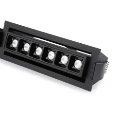 Foco lineal LED empotrable 10W - Orientable - UGR18 - CRI90 - Chip OSRAM - 2800K