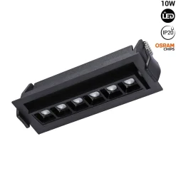Foco lineal LED empotrable 10W - Orientable - UGR18 - CRI90 - Chip OSRAM - 2800K