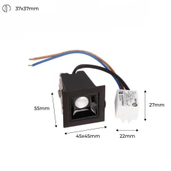 Foco lineal LED empotrable 2W - UGR18 - CRI90 - Chip OSRAM
