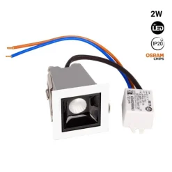 Foco lineal LED empotrable 2W - UGR18 - CRI90 - Chip OSRAM