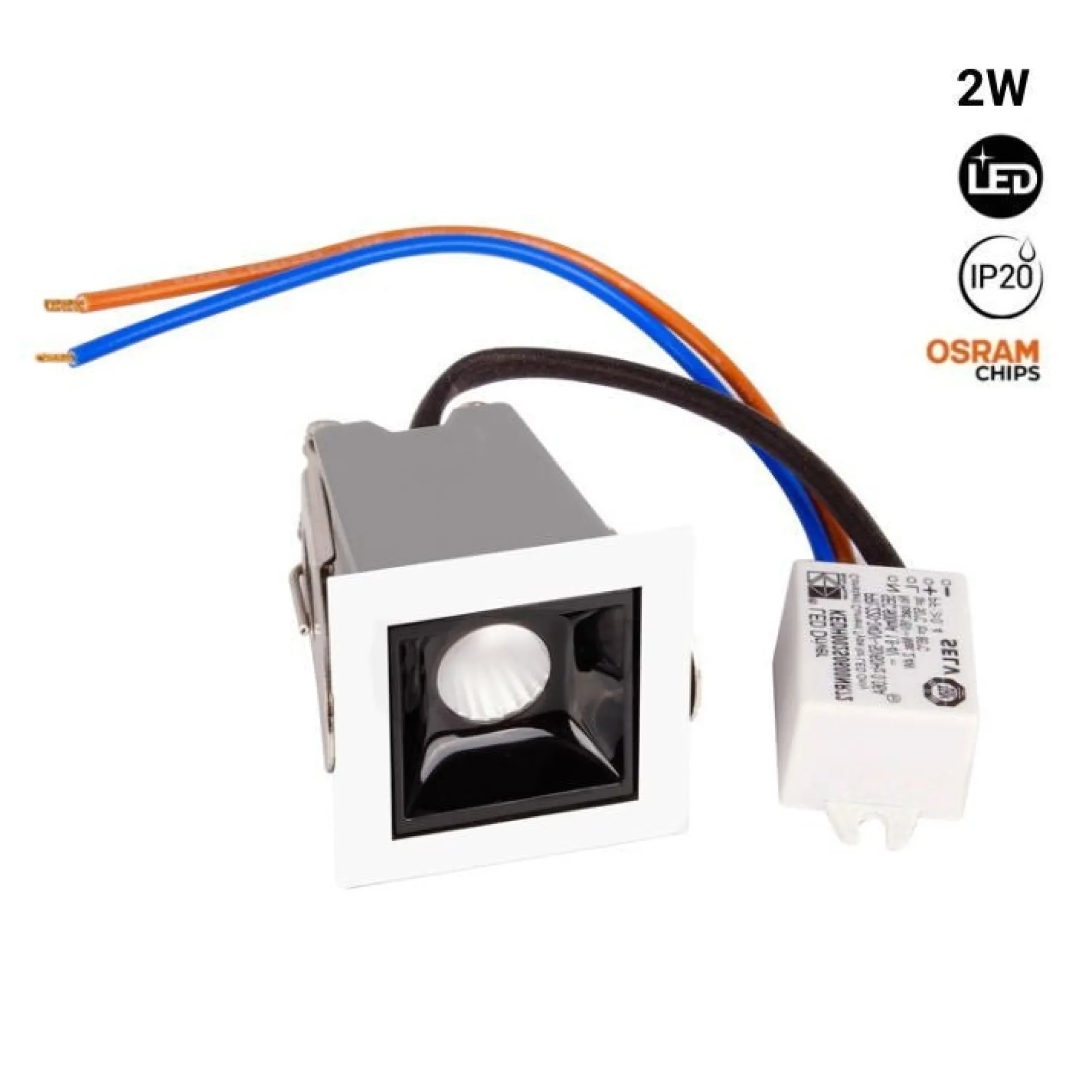 Foco lineal LED empotrable 2W - UGR18 - CRI90 - Chip OSRAM