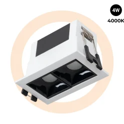 Foco lineal LED empotrable 4W - UGR18 - CRI90 - Driver LIFUD