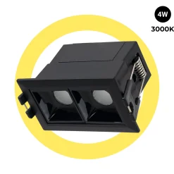 Foco lineal LED empotrable 4W - UGR18 - CRI90 - Driver LIFUD