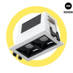 Foco lineal LED empotrable 4W - UGR18 - CRI90 - Driver LIFUD