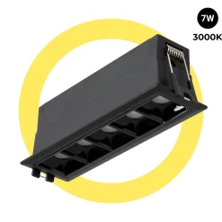 Foco lineal LED empotrable 7W - UGR18 - CRI90 - Driver LIFUD
