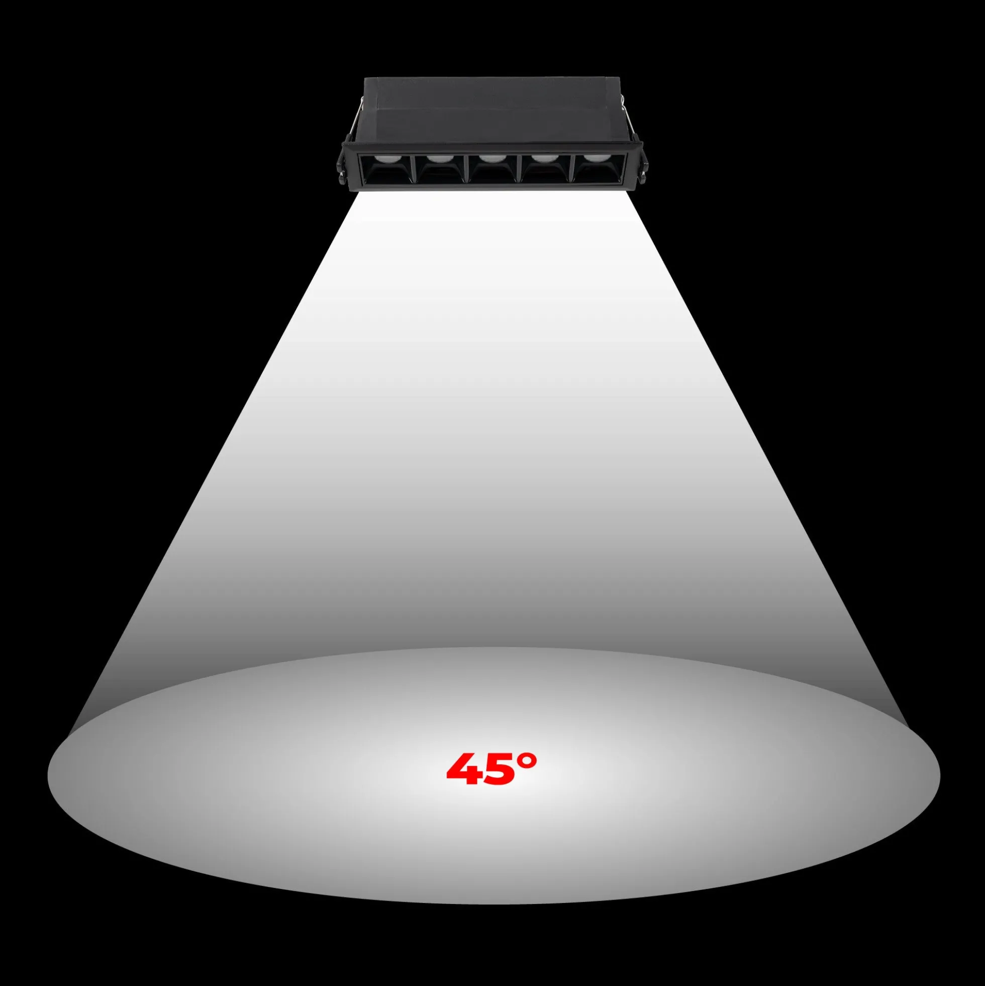Foco lineal LED empotrable 7W - UGR18 - CRI90 - Driver LIFUD