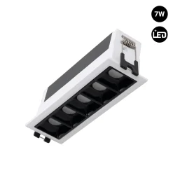 Foco lineal LED empotrable 7W - UGR18 - CRI90 - Driver LIFUD