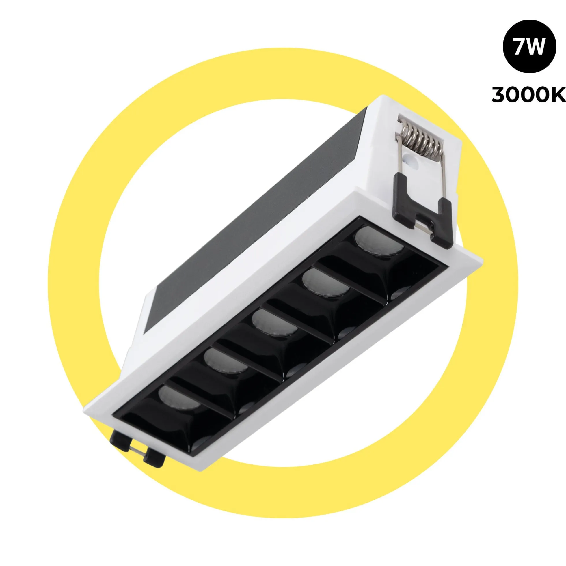 Foco lineal LED empotrable 7W - UGR18 - CRI90 - Driver LIFUD