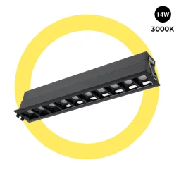 Foco lineal LED empotrable 14W - UGR18 - CRI90 - Driver LIFUD