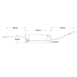 Foco lineal LED empotrable 20W - UGR18 - CRI90 - Chip OSRAM