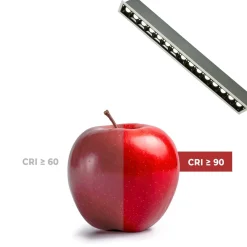 Foco lineal LED empotrable 30W - UGR18 - CRI90 - Chip OSRAM
