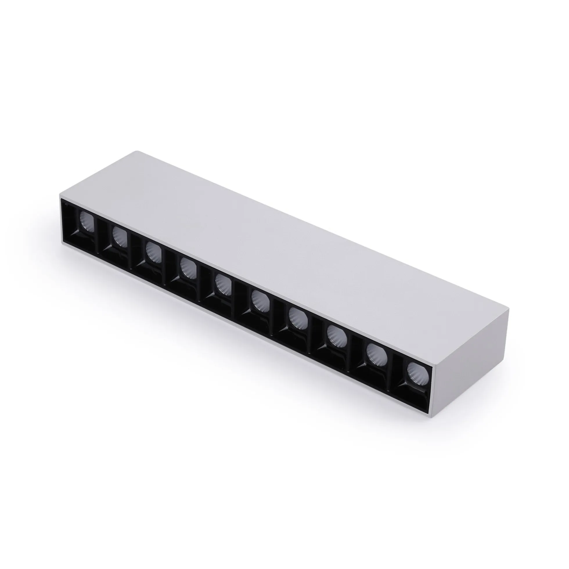 Foco lineal LED superficie color blanco - 20W - UGR18 - CRI90 - Chip OSRAM