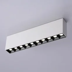Foco lineal LED superficie color blanco - 20W - UGR18 - CRI90 - Chip OSRAM