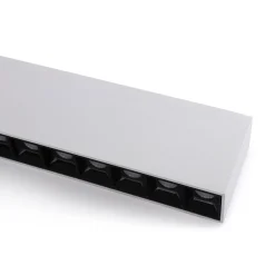 Foco lineal LED superficie color blanco - 20W - UGR18 - CRI90 - Chip OSRAM