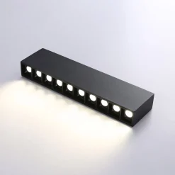 Foco lineal LED superficie color negro - 20W - UGR18 - CRI90 - Chip OSRAM