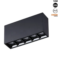 Foco lineal LED superficie - 10W - UGR18 - CRI90 - Chip OSRAM