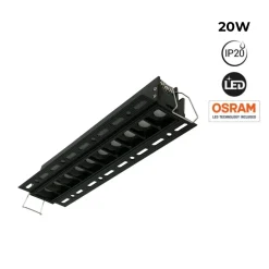 Foco lineal LED trimless / integración - 20W - UGR18 - CRI90