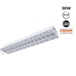 Foco lineal LED trimless / integración - 30W - UGR18 - CRI90