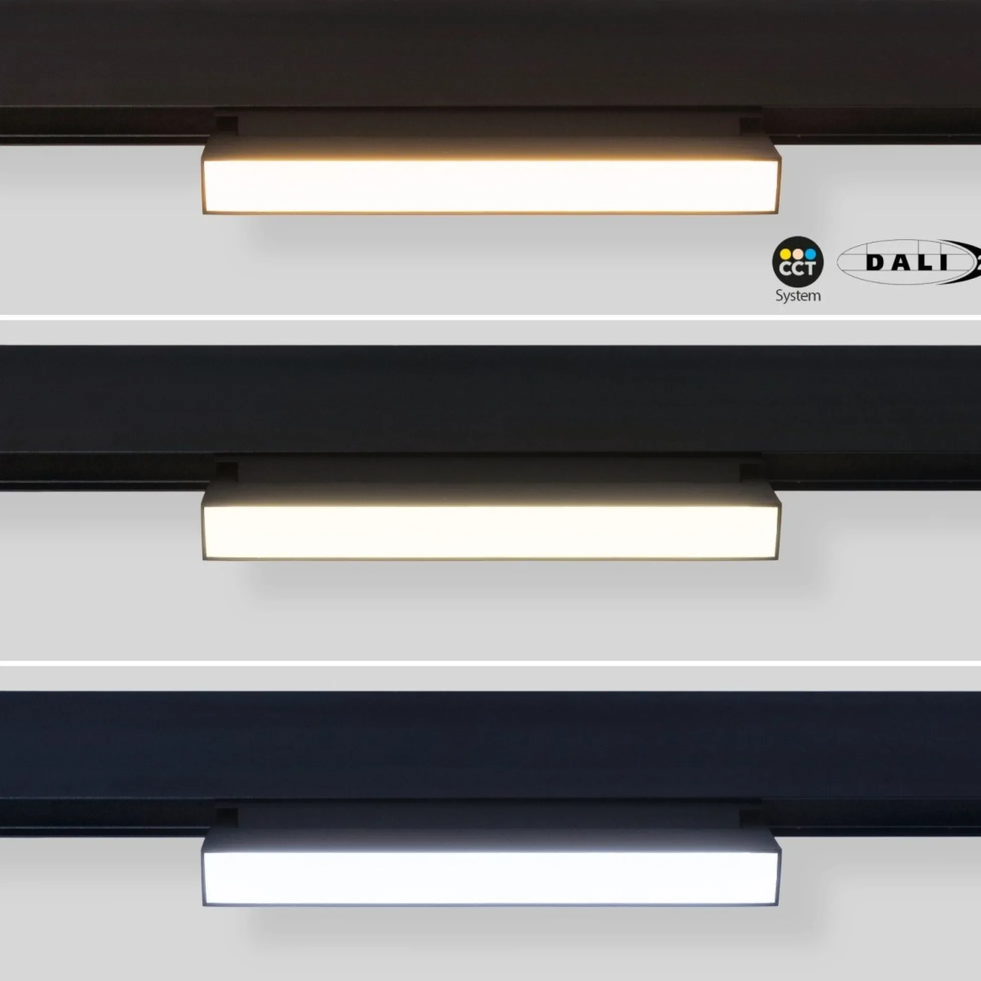 Foco lineal opal orientable carril magnético 48V CCT - 12W - Regulación DALI-2