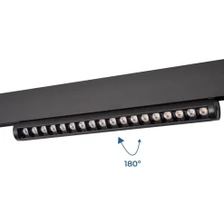 Foco lineal orientable para carril magnético 48V - 18W - Chip OSRAM - UGR18 - CRI90