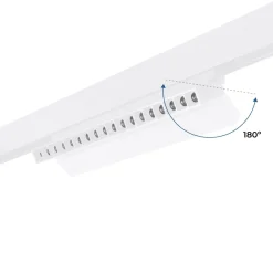 Foco lineal orientable para carril magnético 48V CCT - 18W - Regulación DALI-2 - UGR18