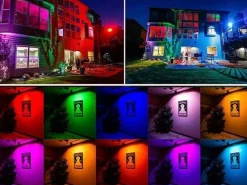 Foco proyector LED RGB 50W con mando  IP65