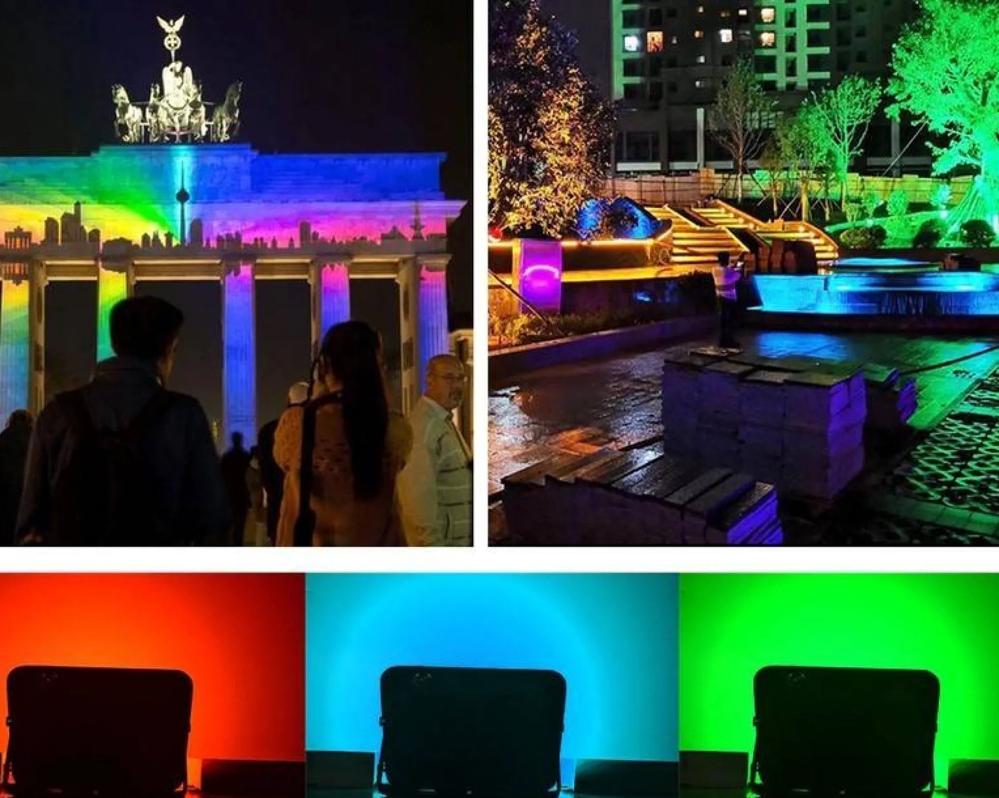 Foco proyector LED RGB 50W con mando IP65