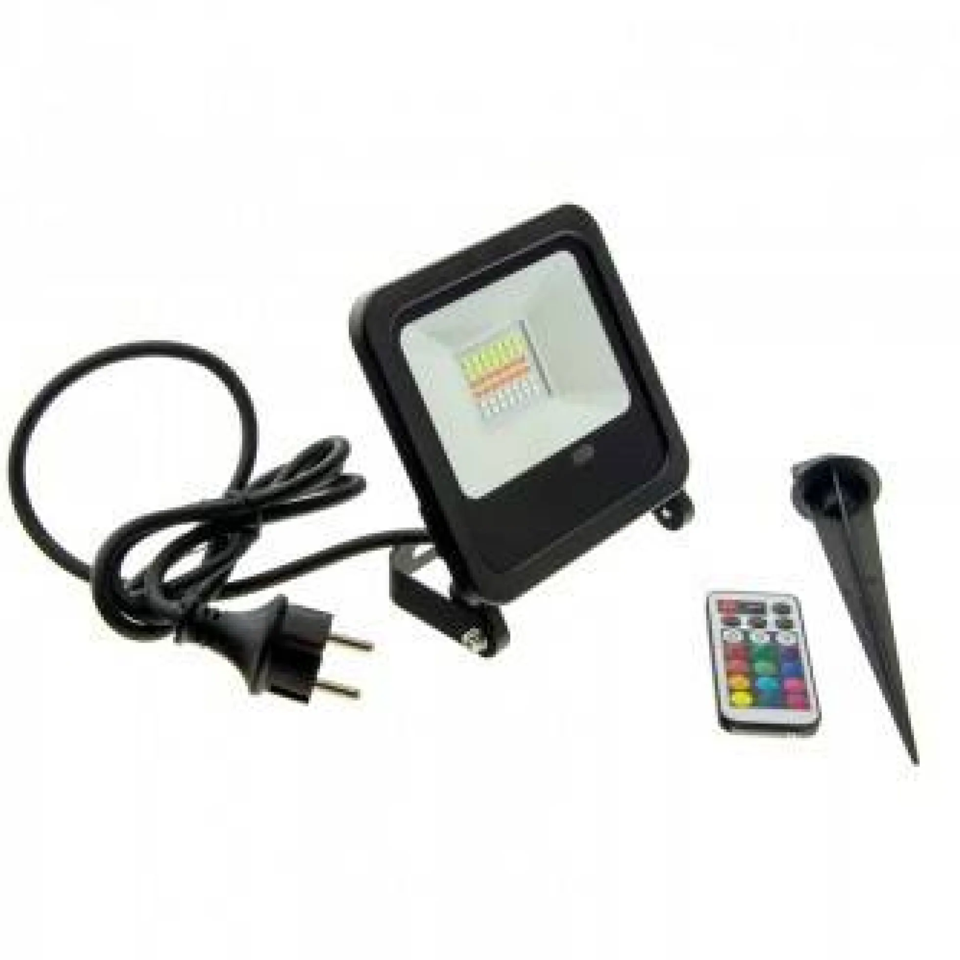 Foco proyector LED RGB 50W con mando IP65