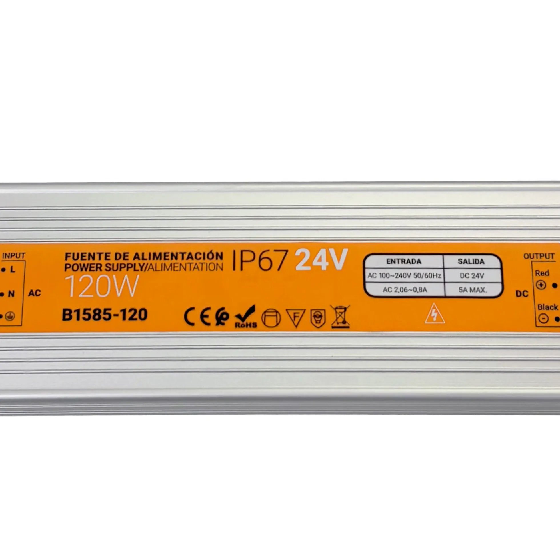 Fuente de alimentación estanca compacta 24V 120W IP67