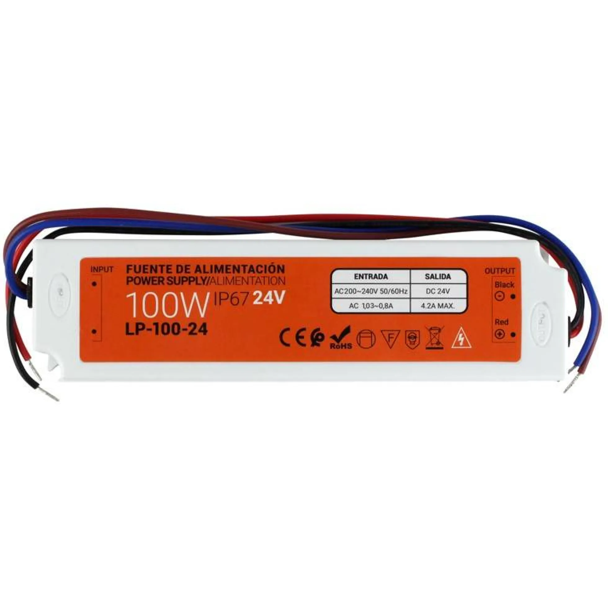 Fuente de alimentación estanca compacta 24V 100W IP67