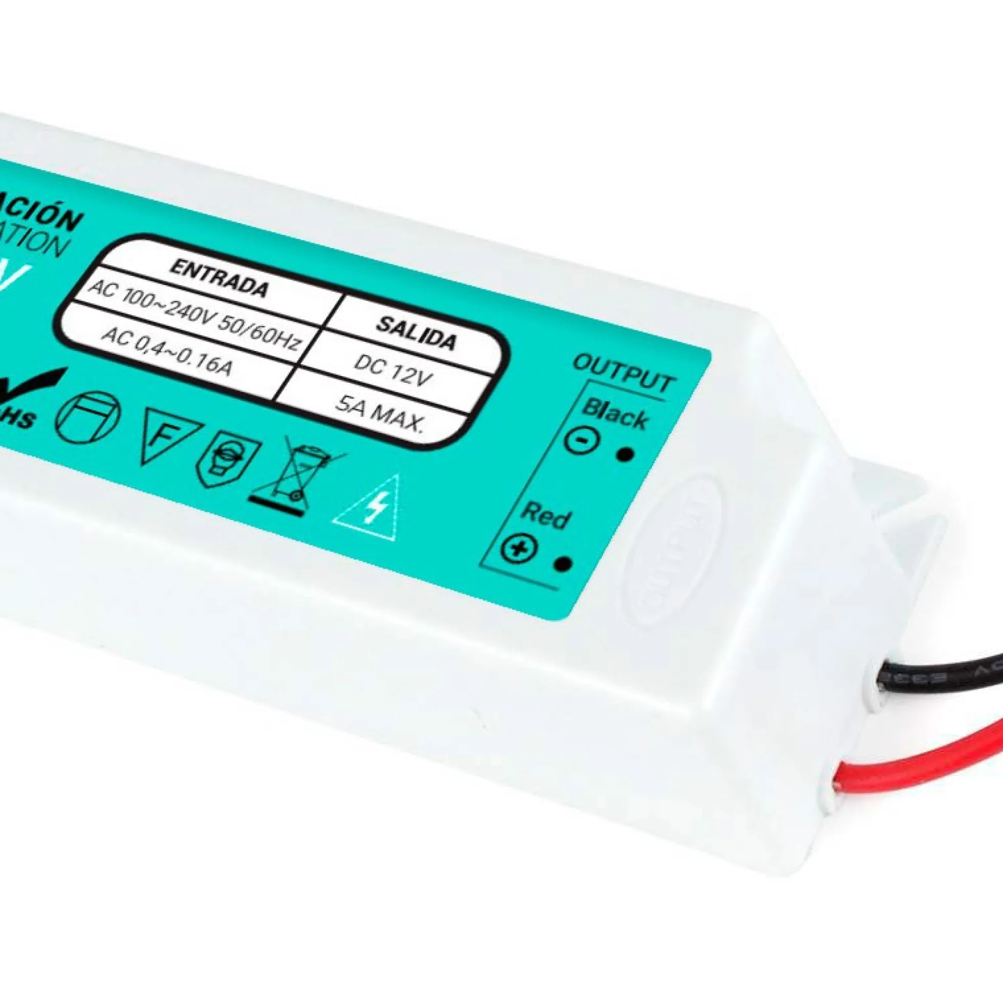 Fuente de alimentación Estanca IP67 12V 60W