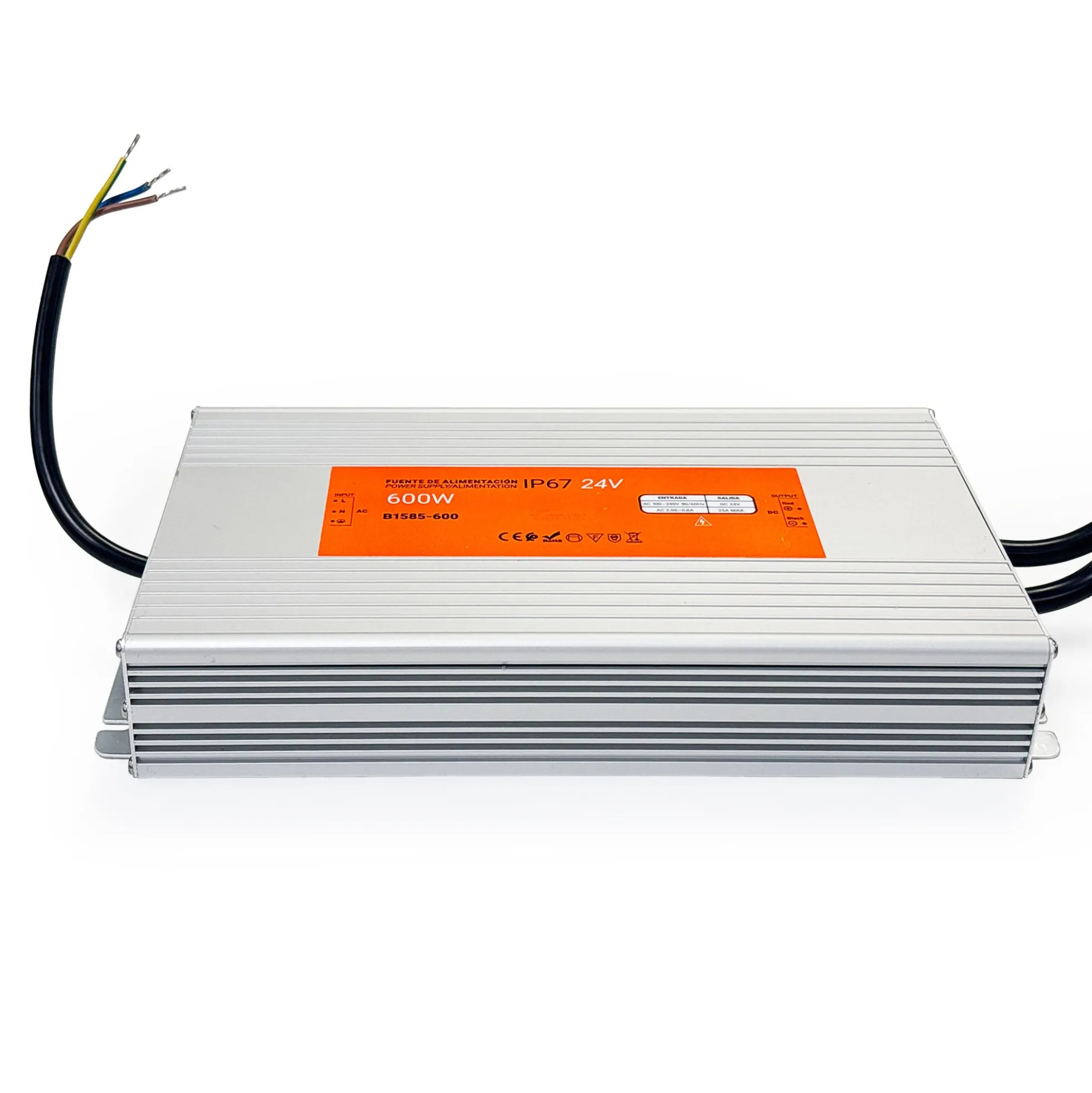 Fuente de alimentación estanca compacta - 600W 24V - 25A - IP67