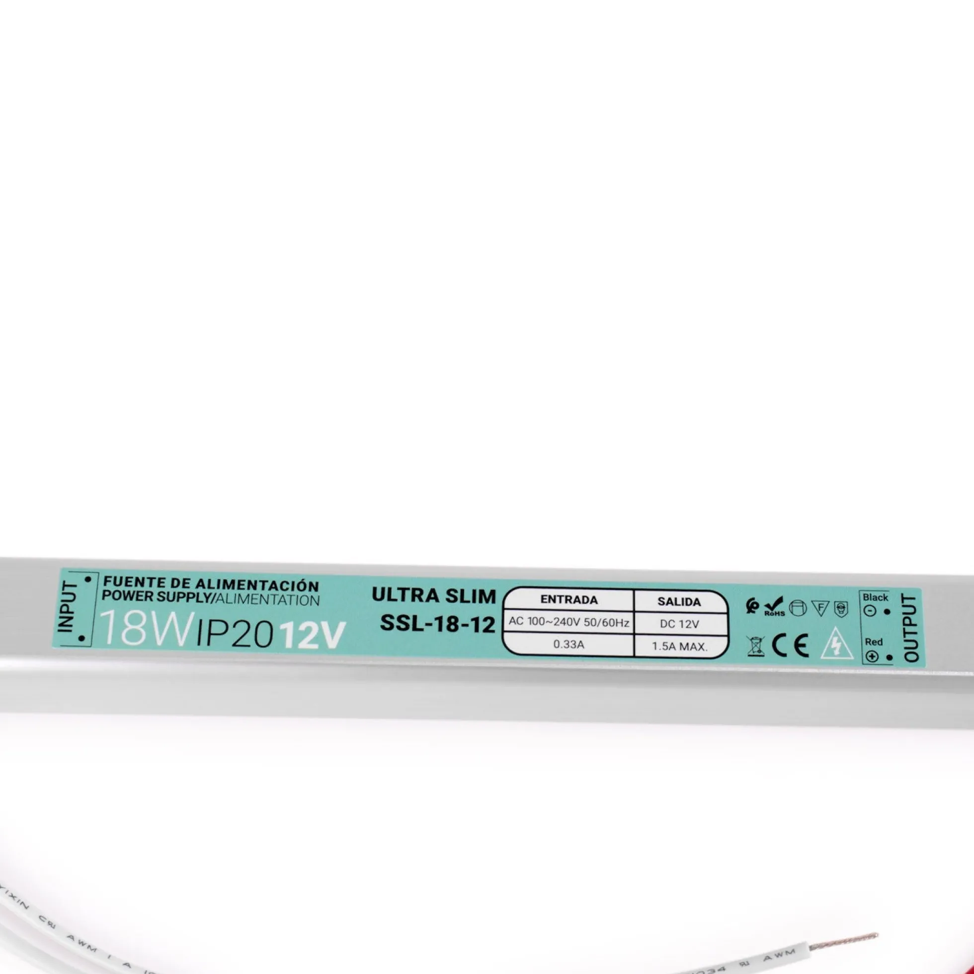 Fuente de alimentación ultra slim 12V - 18W - IP20