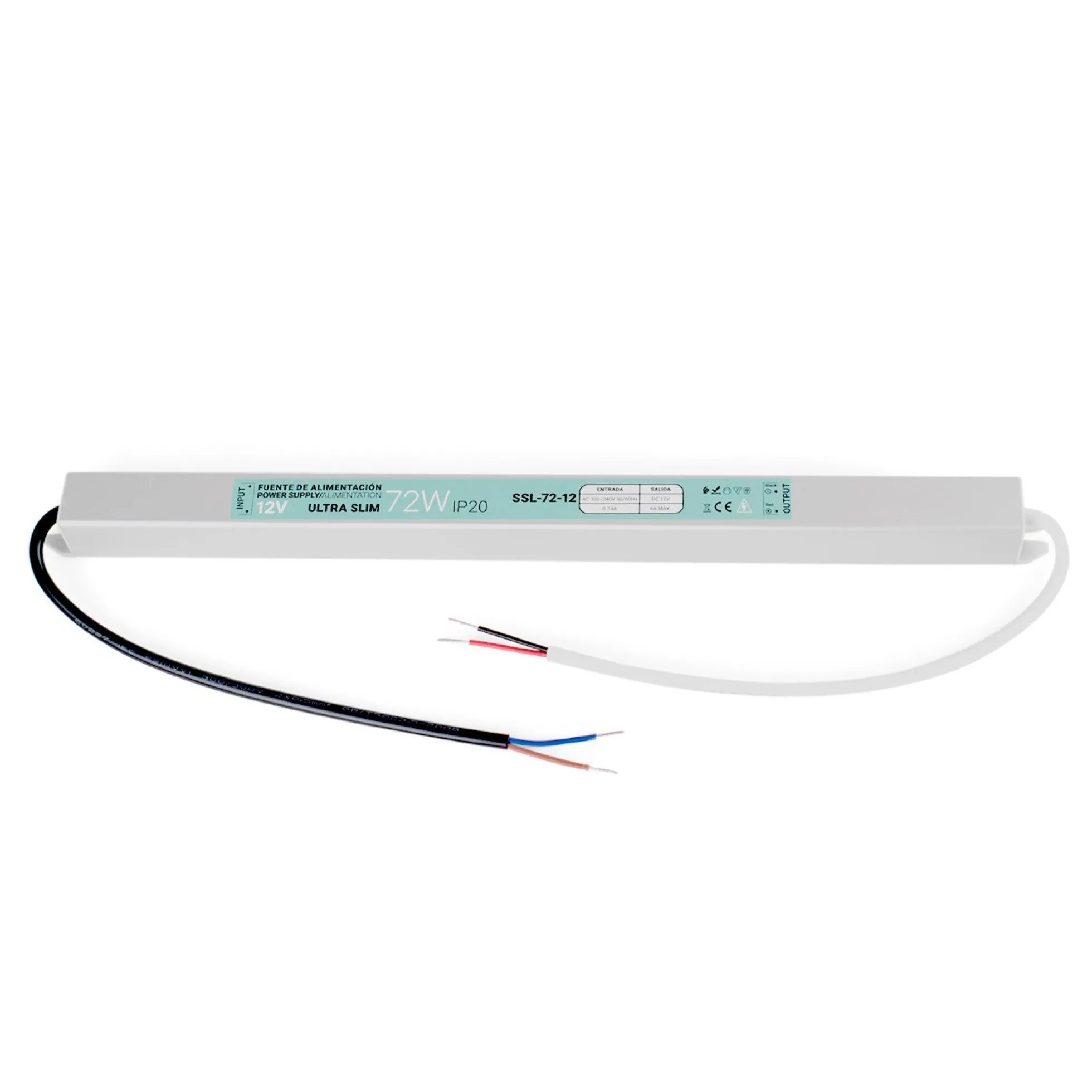 Fuente de alimentación ultra slim 12V - 72W - IP20