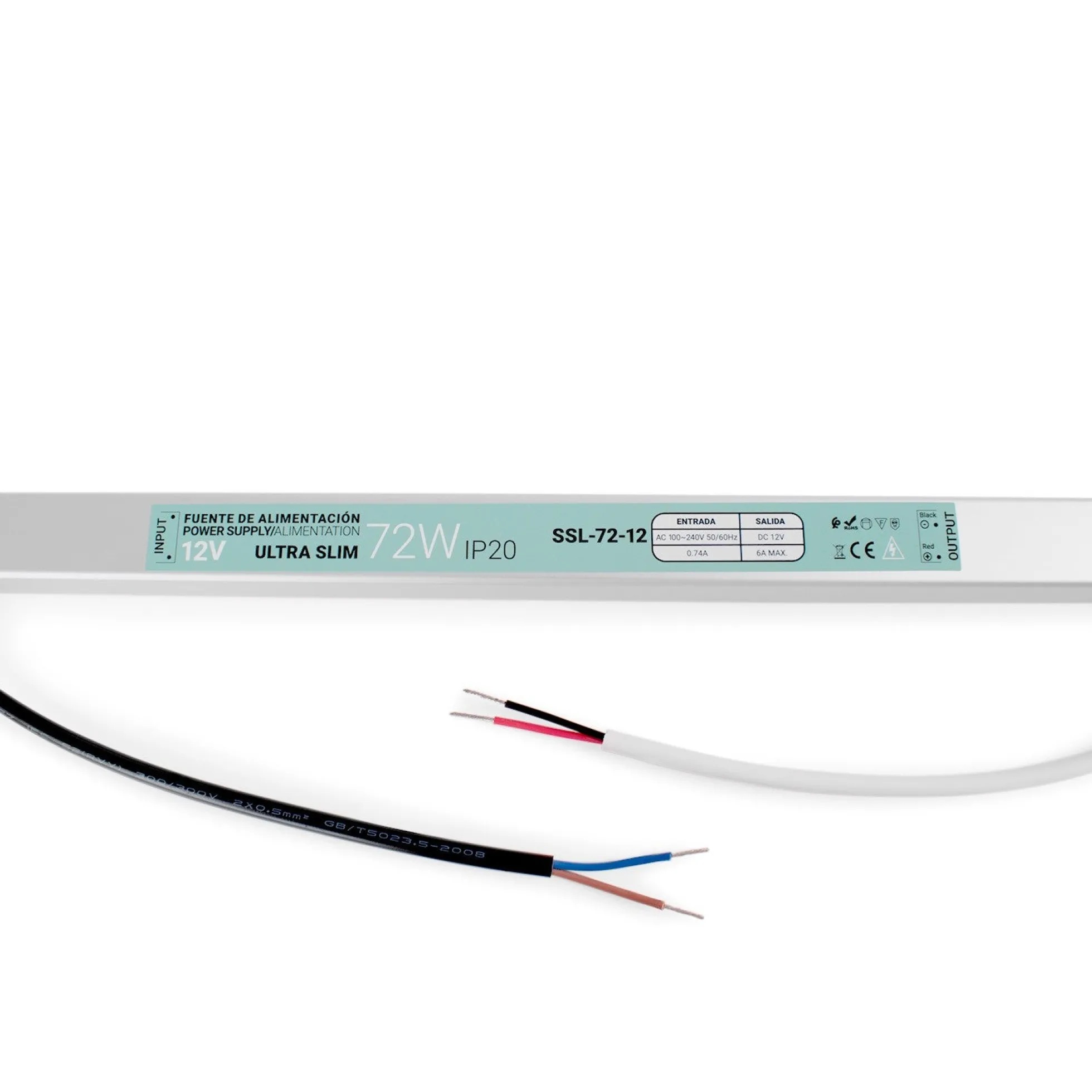 Fuente de alimentación ultra slim 12V - 72W - IP20
