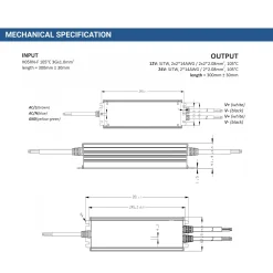 Fuente de alimentación - 12V - 290W - 24.2A - IP67